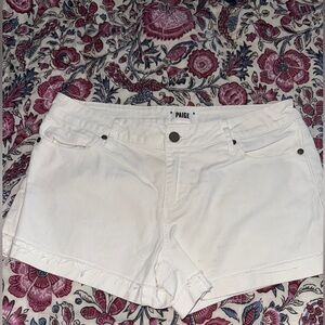 PAIGE 29 Women's Crisp White Jean Shorts